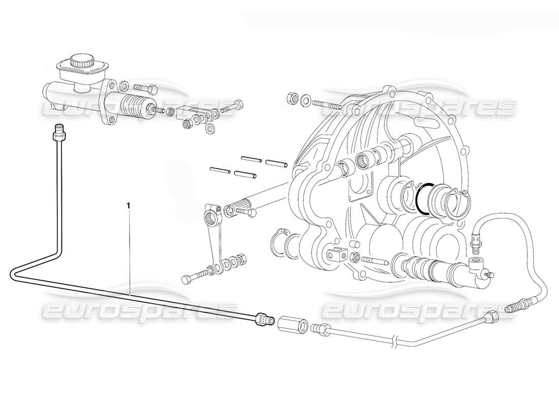 lamborghini diablo (1991) palancas de control del embrague (válido para la versión de australia: 1991 de octubre) diagrama de piezas