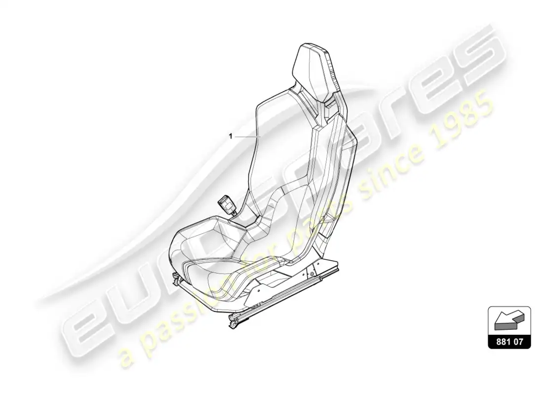 lamborghini evo coupe 2wd (2020) asiento deportivo diagrama de piezas