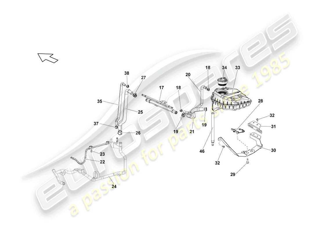 lamborghini lp550-2 spyder (2012) reservoir diagrama de piezas