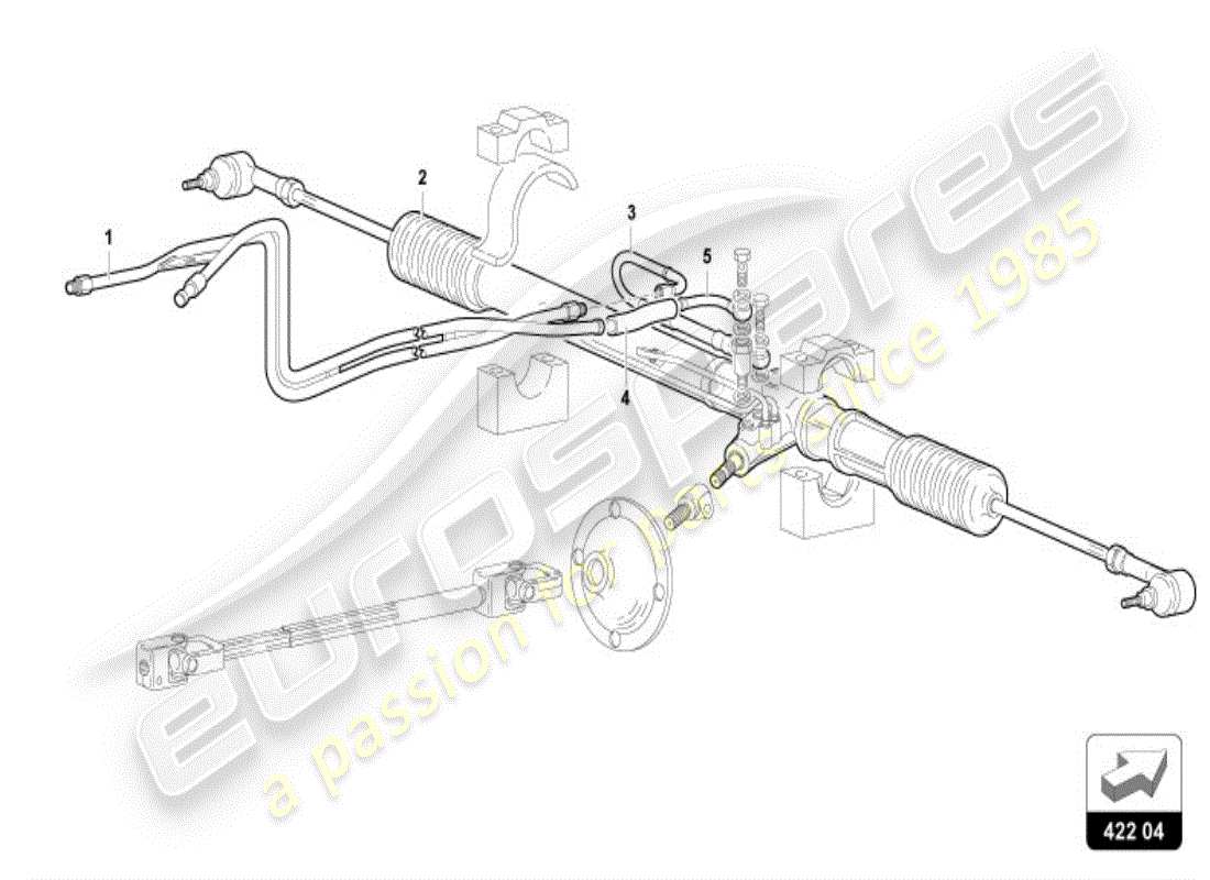lamborghini diablo vt (1995) varilla de dirección diagrama de piezas