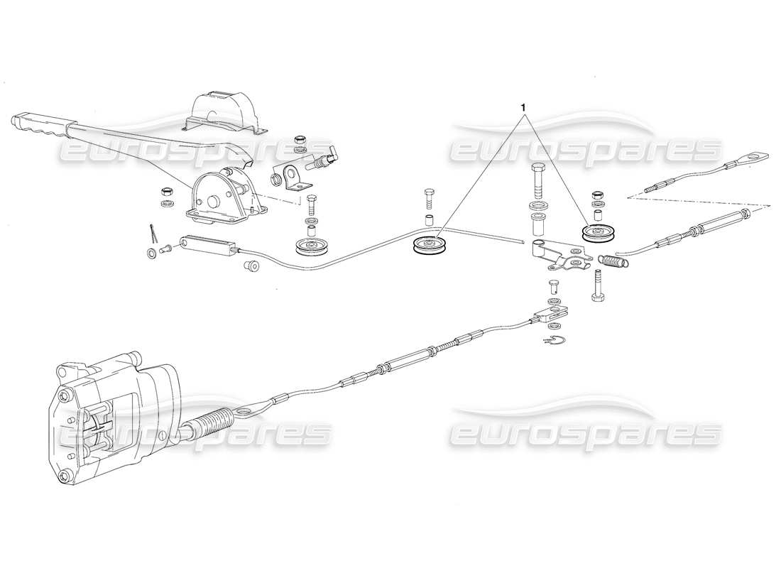 lamborghini diablo (1991) freno de mano (válido para la versión de suiza, 1991 de octubre) diagrama de piezas