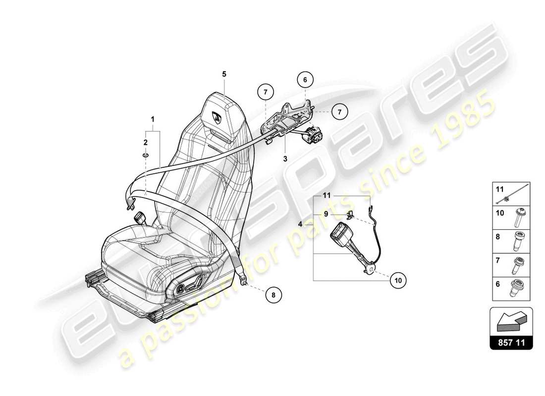 diagrama de pieza que contiene el número de pieza 8v0971850