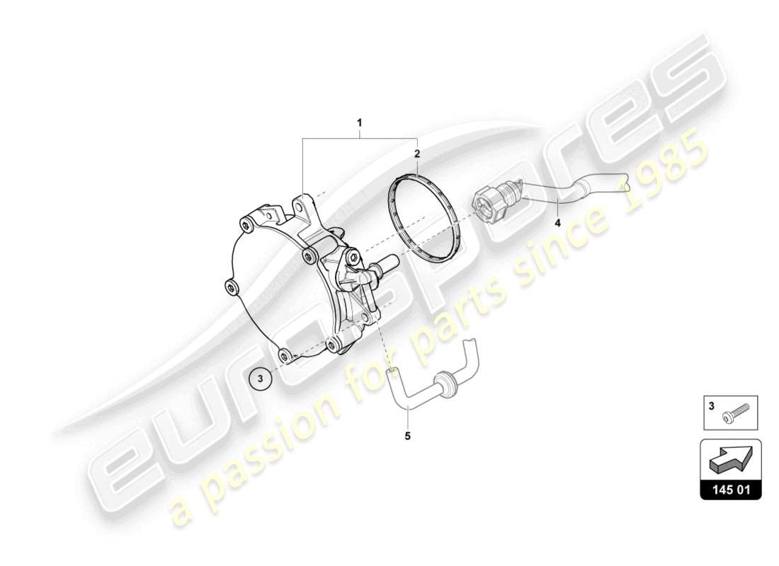 lamborghini urus performante (2023) diagrama de piezas de la bomba de vacío