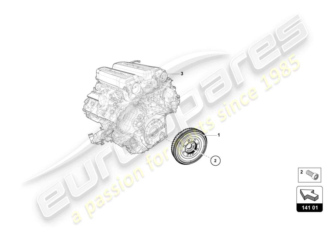 lamborghini sto (2023) dual-mass flywheel diagrama de piezas