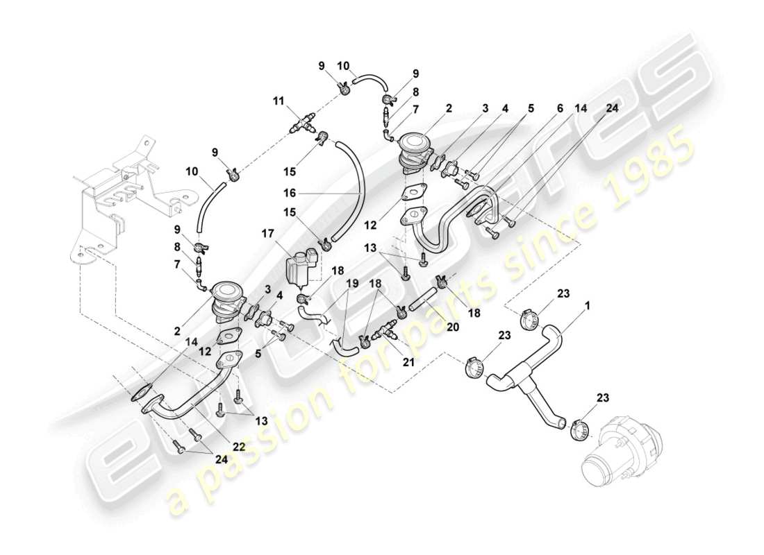 lamborghini gallardo coupe (2007) válvula combi diagrama de piezas