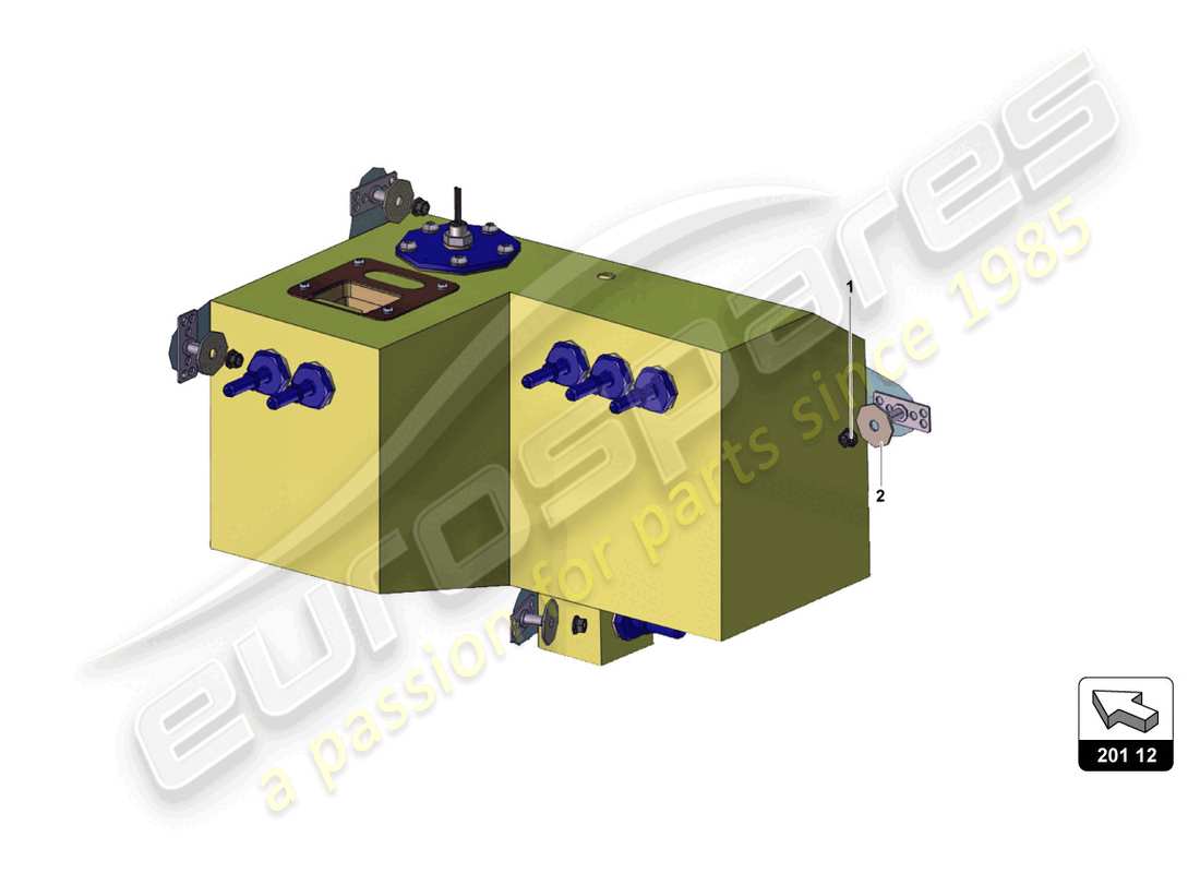 lamborghini super trofeo evo 2 (2022) diagrama de piezas del sistema de combustible