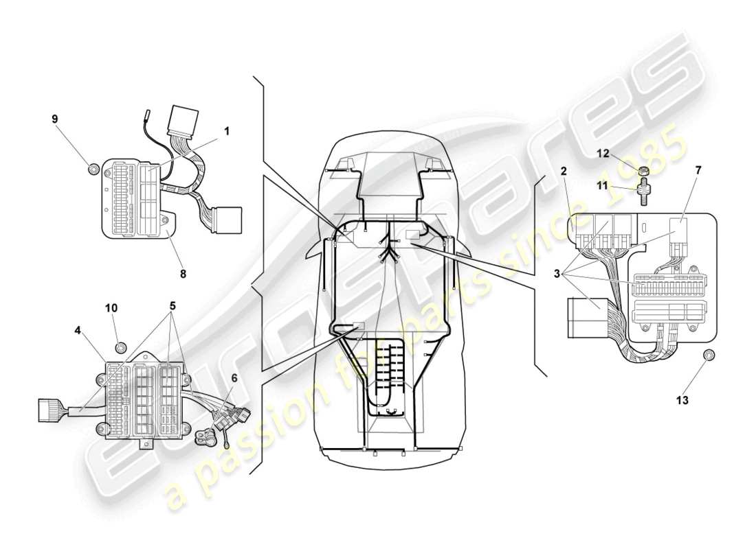 lamborghini reventon roadster electricidad central diagrama de piezas