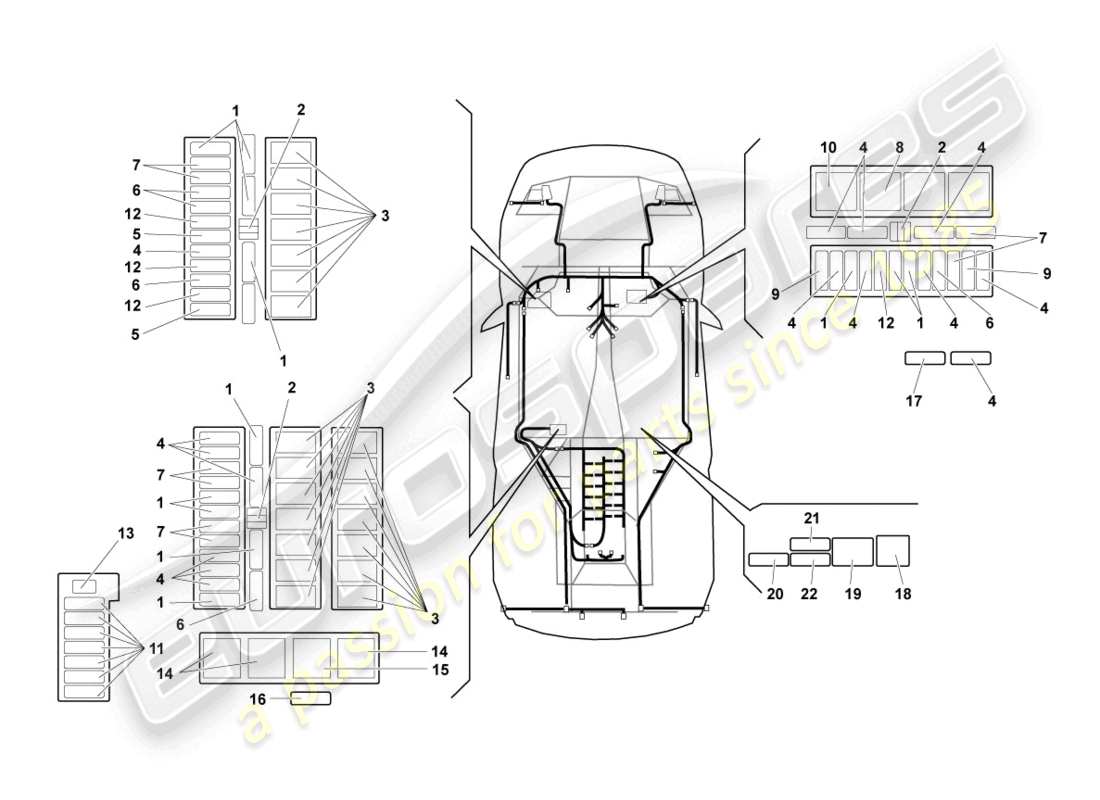 lamborghini reventon roadster electricidad central diagrama de piezas