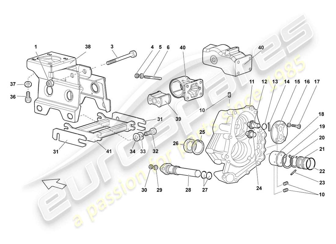 lamborghini lp640 coupe (2009) diagrama de piezas de la bomba de aceite