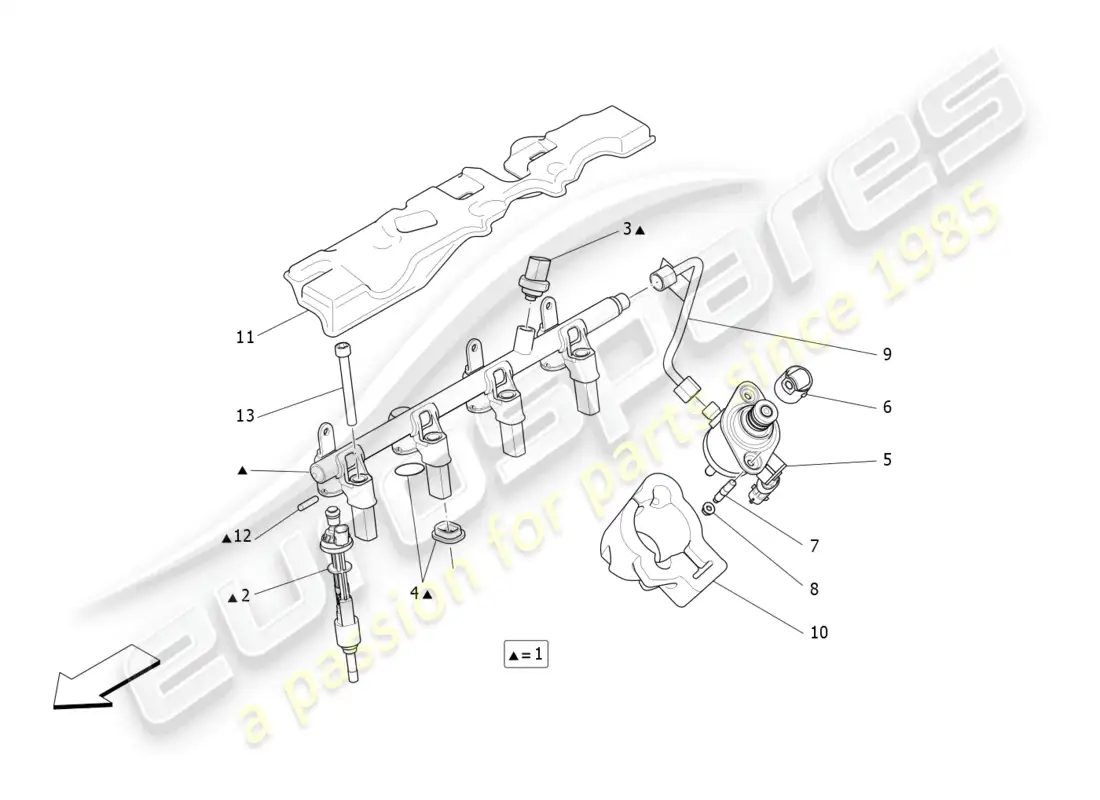 maserati levante gt (2022) bombas de combustible y líneas de conexión diagrama de piezas
