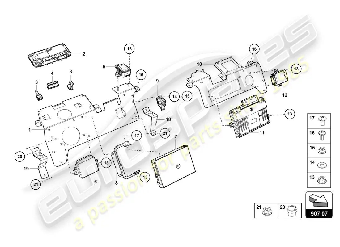 lamborghini lp700-4 roadster (2015) electricidad diagrama de piezas