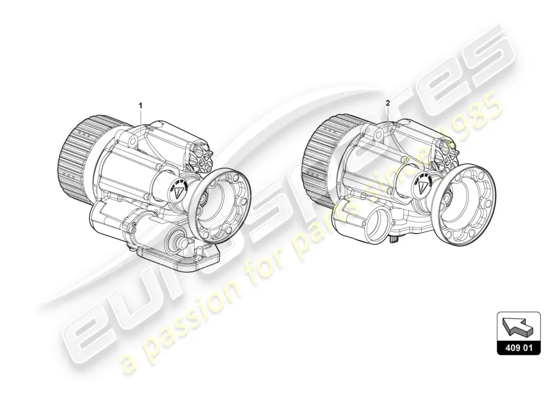 lamborghini lp700-4 coupe (2012) diferencial del eje delantero diagrama de piezas