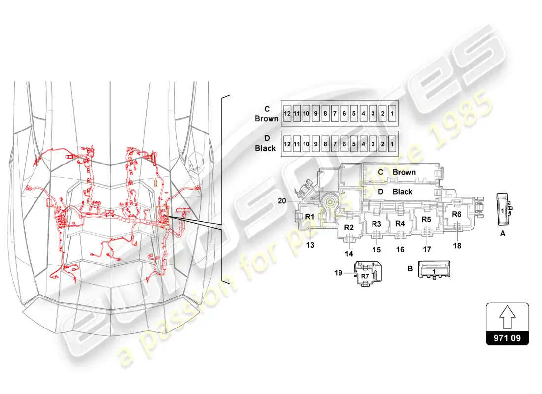 lamborghini lp700-4 roadster (2017) fusibles diagrama de piezas