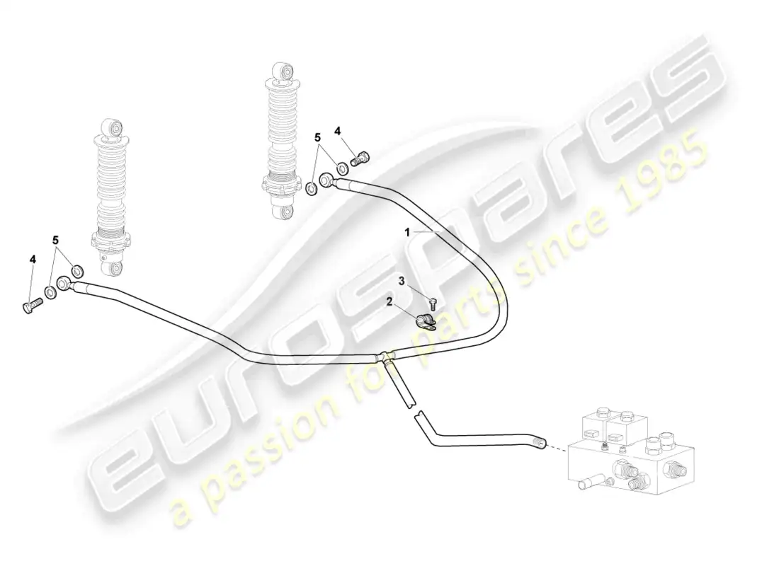 lamborghini murcielago coupe (2006) chasis (sistema autonivelante) delantero diagrama de piezas