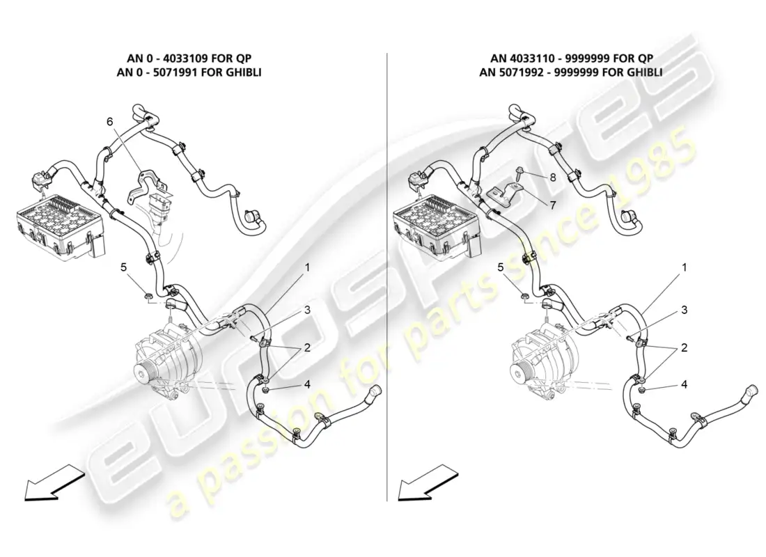 maserati ghibli (2016) cableado principal diagrama de piezas