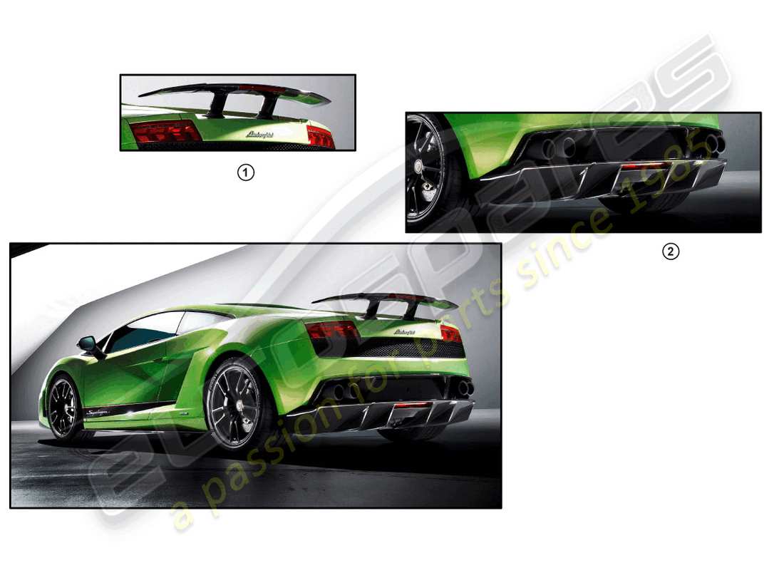 lamborghini lp570-4 spyder performante (accessories) diagrama de piezas del kit de renovación