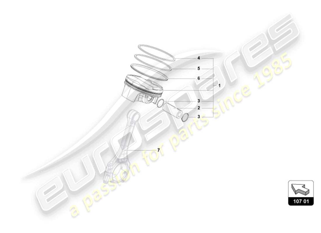 lamborghini revuelto coupe (2024) piston complete diagrama de piezas