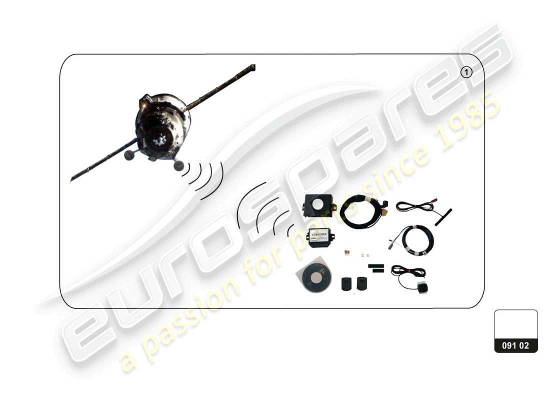 lamborghini huracan tecnica (accessories) kit de instalación sistema de navegación móvil -gps- esquema de piezas