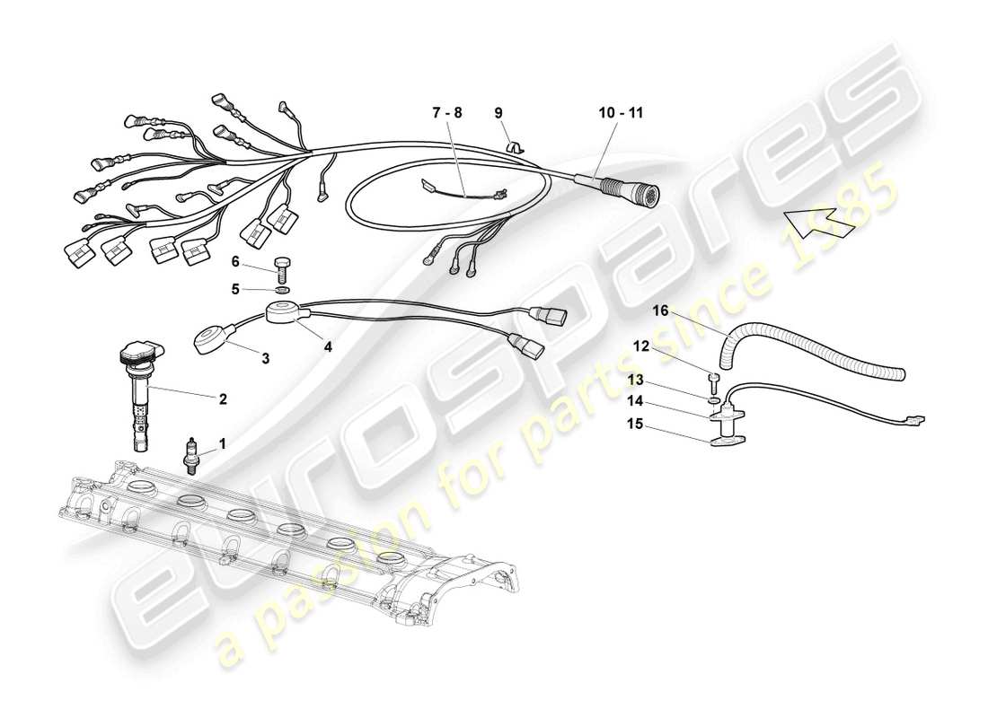 lamborghini reventon diagrama de piezas de la bujía
