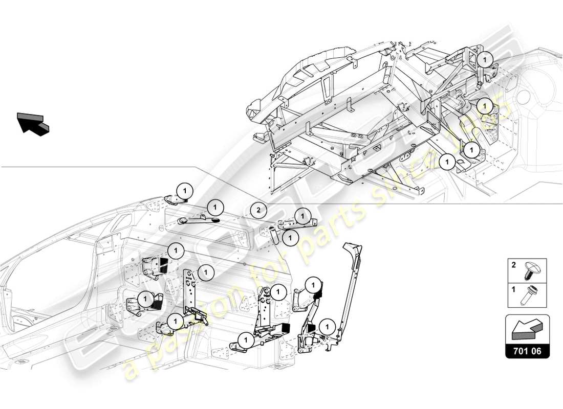 lamborghini ultimae (2022) diagrama de piezas de sujetadores