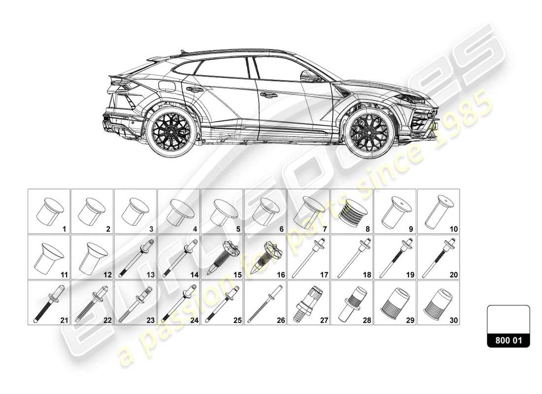 lamborghini urus (2020) mounting for bodywork part diagram