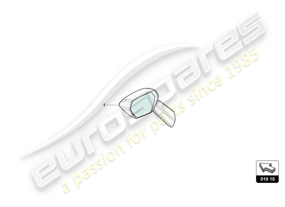 lamborghini huracan sto (accessories) bolsa para espejo exterior esquema de piezas