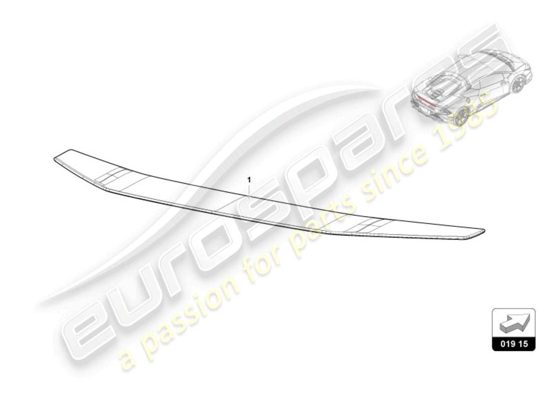 lamborghini accessories (tecnica) diagrama de piezas del spoiler