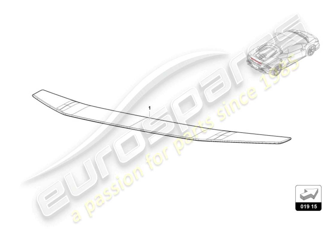 lamborghini huracan tecnica (accessories) diagrama de piezas del spoiler