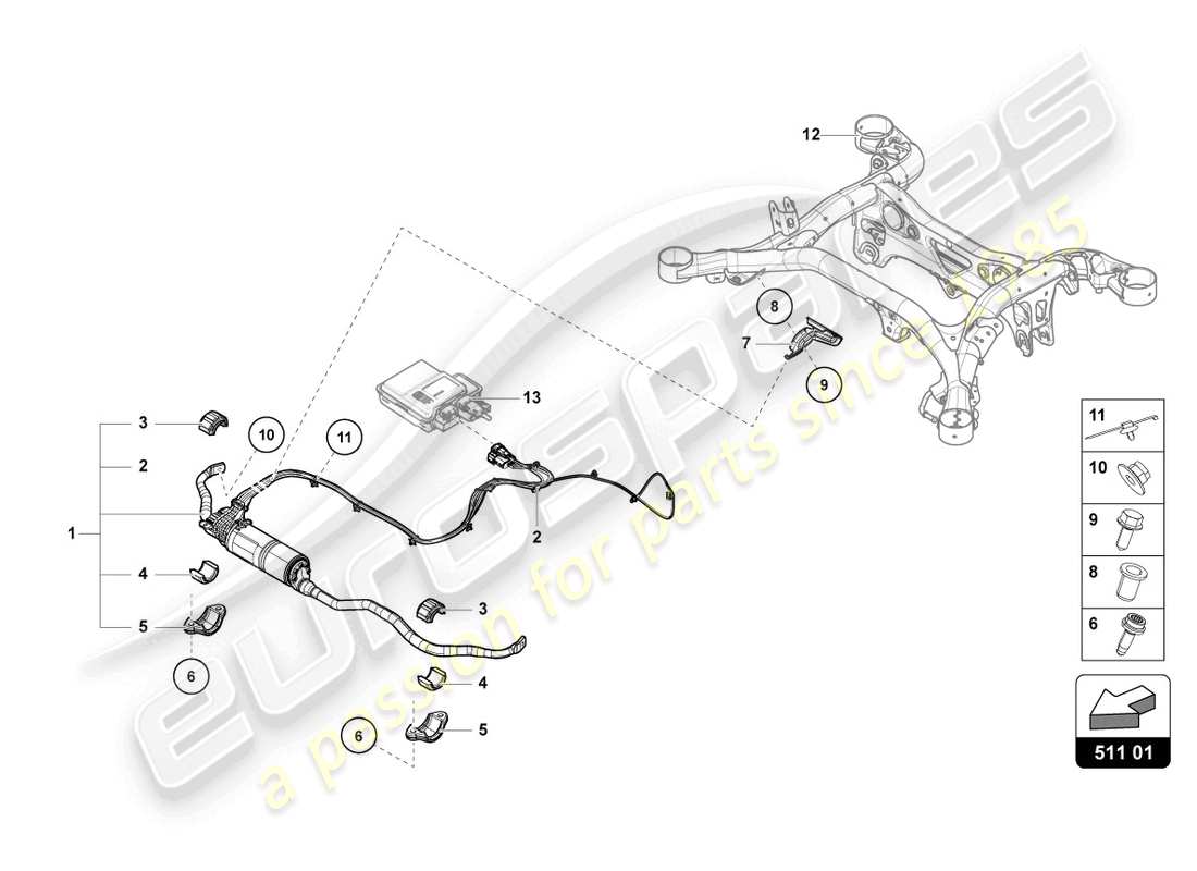 lamborghini urus (2020) unidad de control para estabilizadores diagrama de piezas