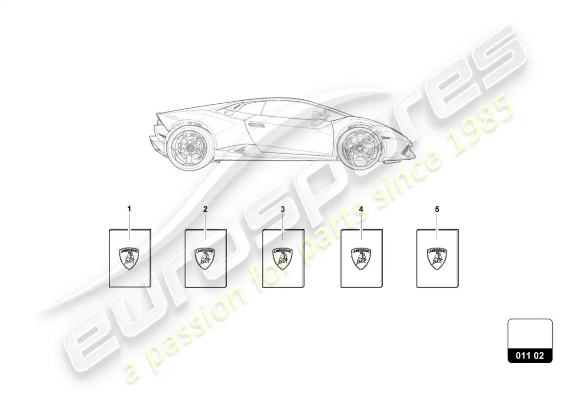 lamborghini lp610-4 coupe (2016) billetera para vehículo diagrama de piezas