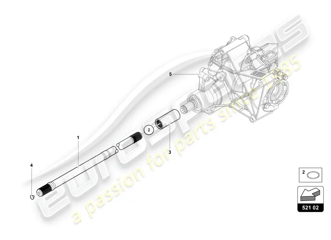 lamborghini lp700-4 coupe (2015) eje de entrada diagrama de piezas
