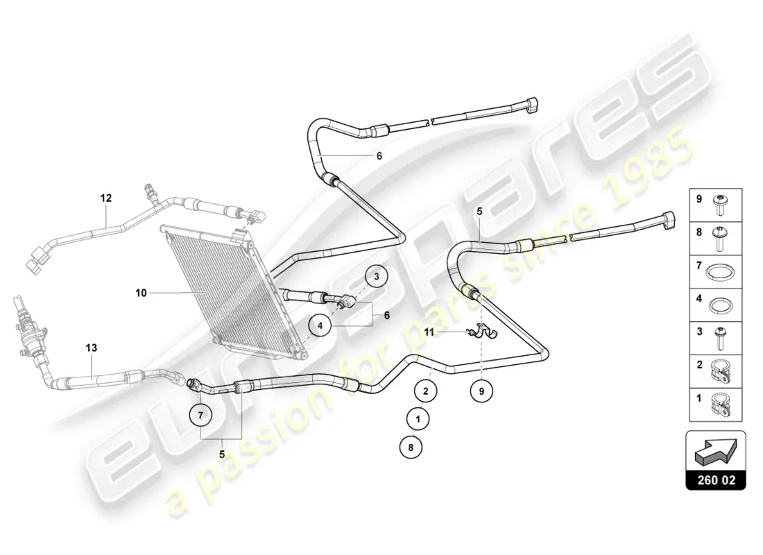 lamborghini lp700-4 roadster (2016) aire diagrama de piezas