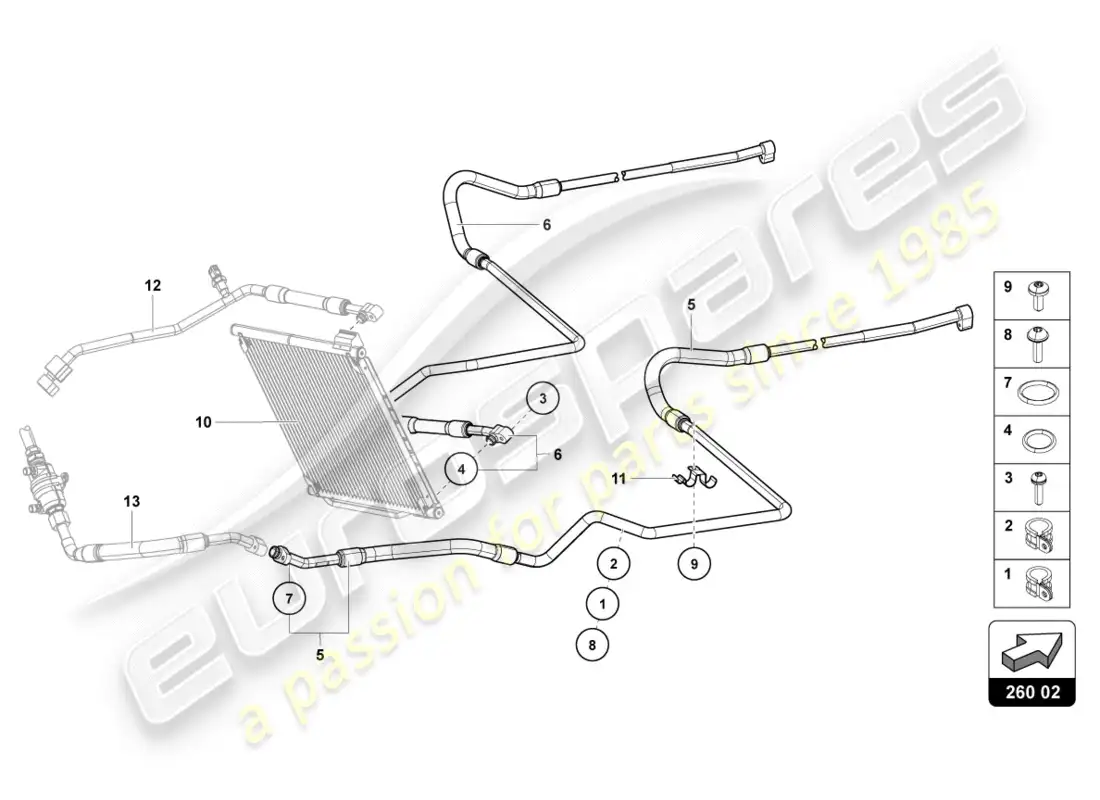 lamborghini centenario coupe (2017) diagrama de piezas de aire