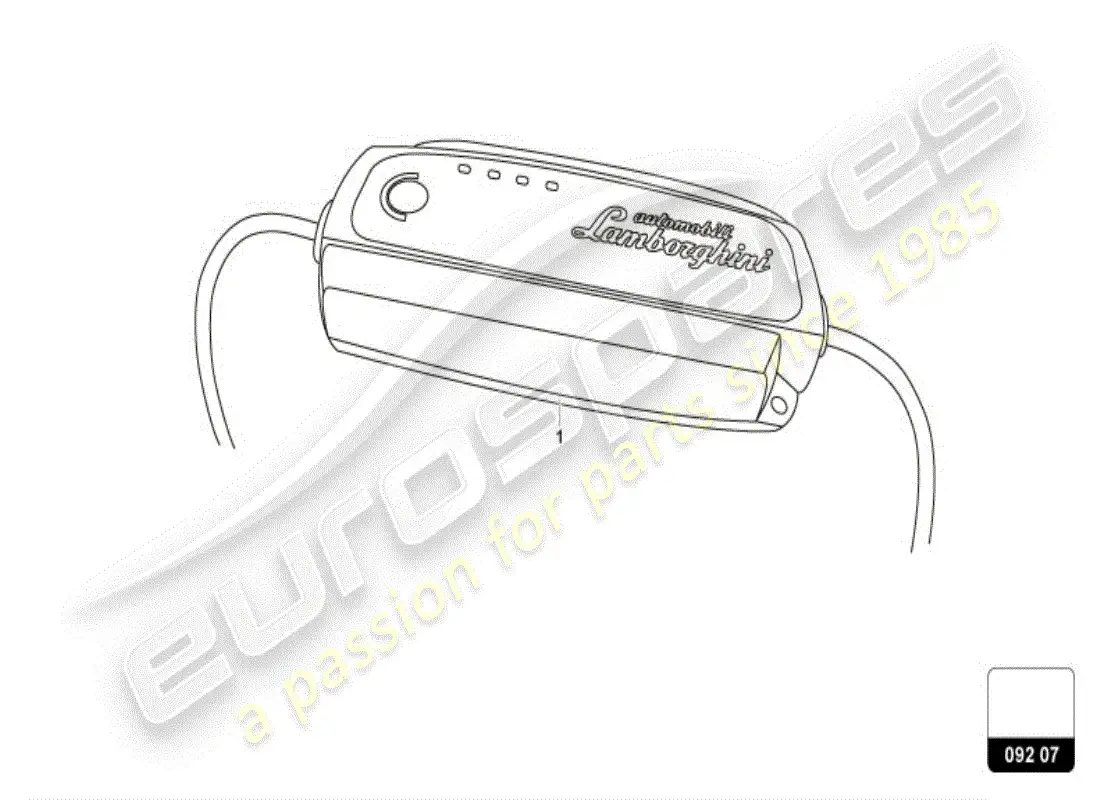 lamborghini huracan lp610-4 coupe (accessories) diagrama de piezas del cargador de batería