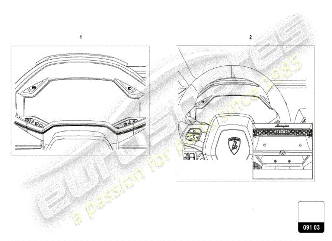 lamborghini huracan lp610-4 coupe (accessories) kit de retrofit para navegación dinámica diagrama de piezas