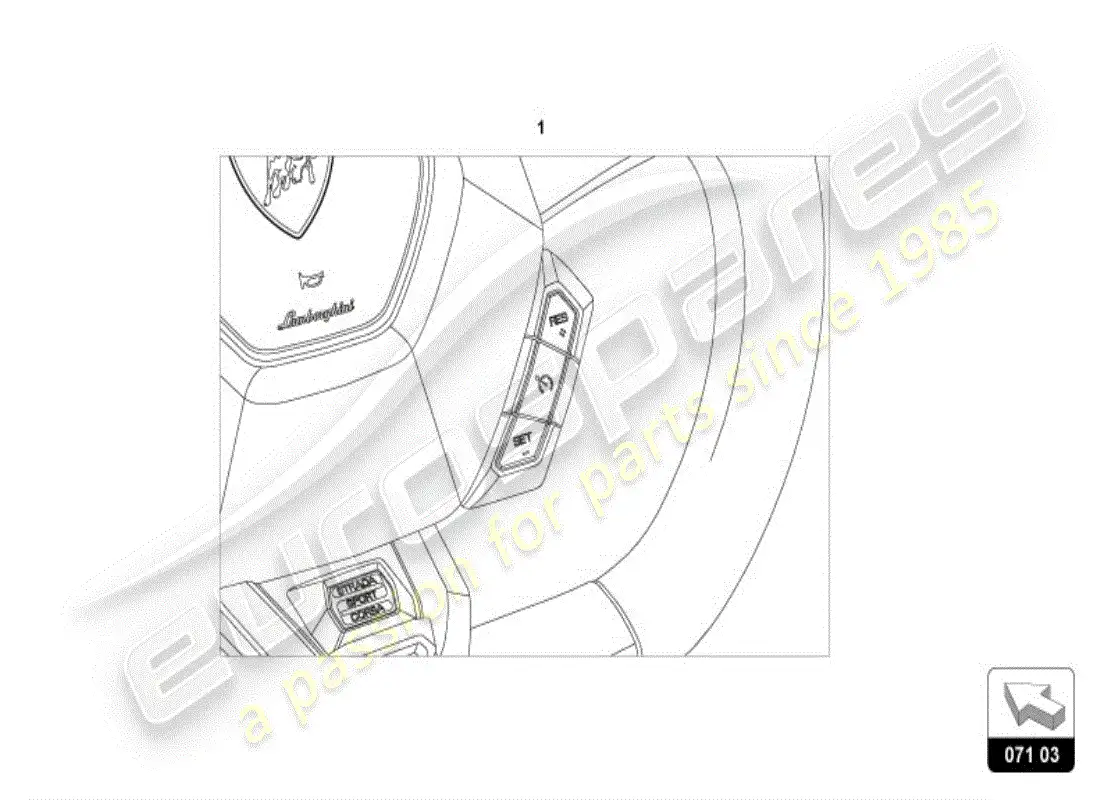 lamborghini huracan lp610-4 coupe (accessories) diagrama de piezas del sistema de control de crucero