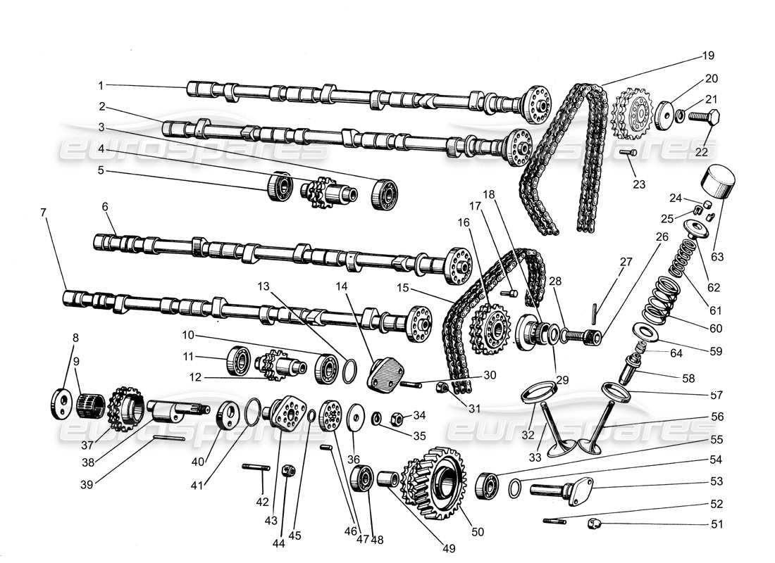 LAMBORGHINI ESPADA DISTRIBUCIÓN (A 450) DIAGRAMA DE PIEZAS lamborghini espada distribución (a 450) diagrama de piezas