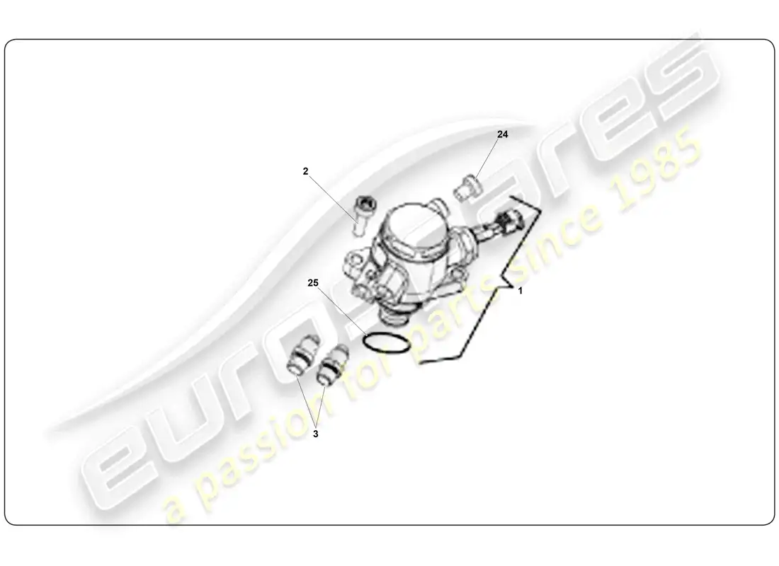 lamborghini super trofeo (2009-2014) bomba de combustible diagrama de piezas
