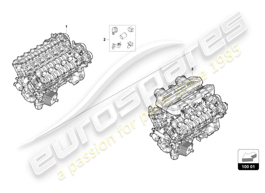 lamborghini revuelto coupe (2024) motor diagrama de piezas