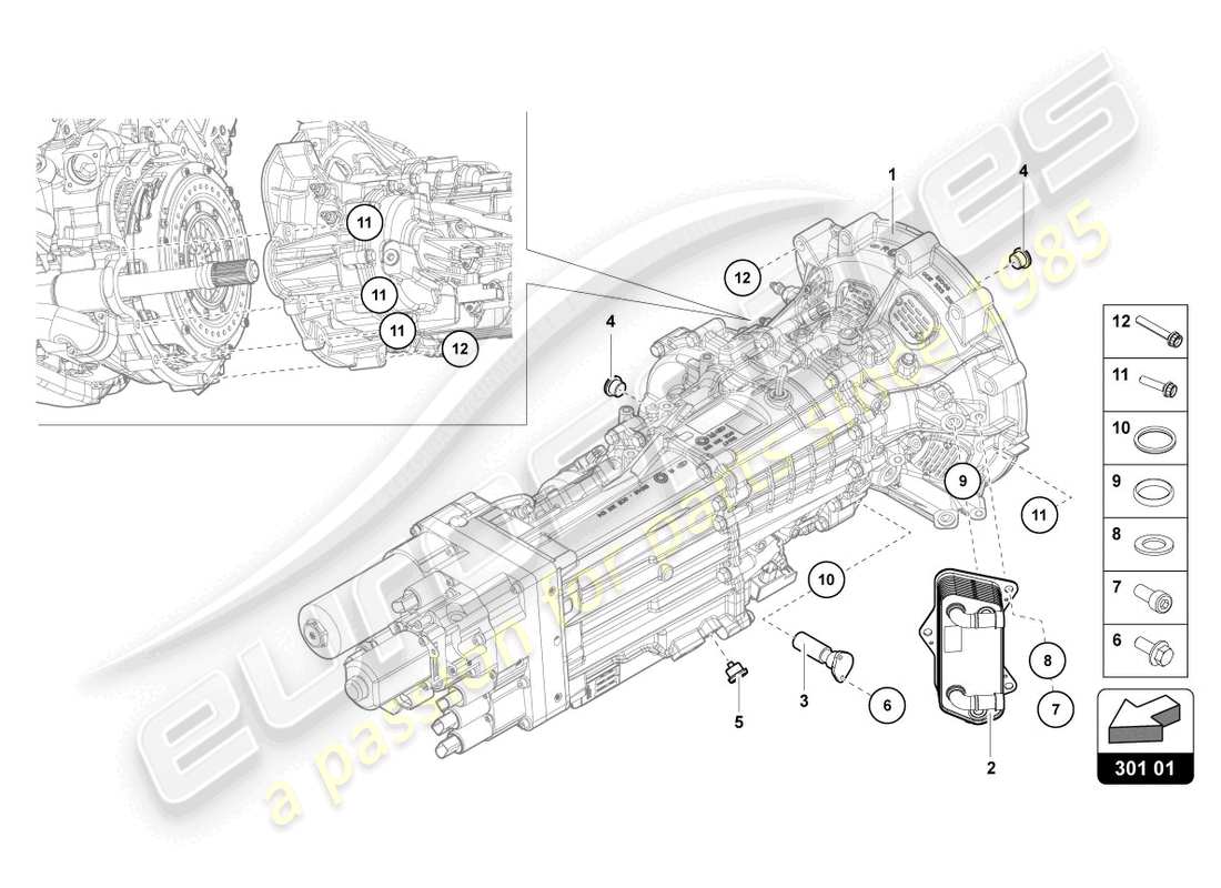 lamborghini ultimae (2022) diagrama de piezas del filtro de aceite