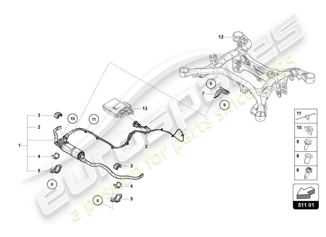lamborghini urus (2022) unidad de control para estabilizadores diagrama de piezas