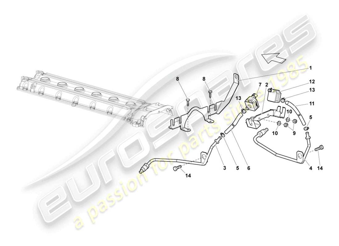 lamborghini reventon diagrama de piezas del sistema de control de escape