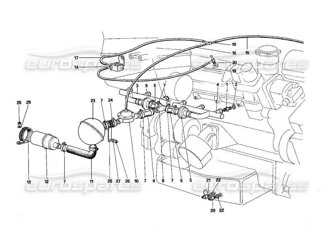 ferrari 412 (mechanical) inyección de aire - para versión ch diagrama de piezas