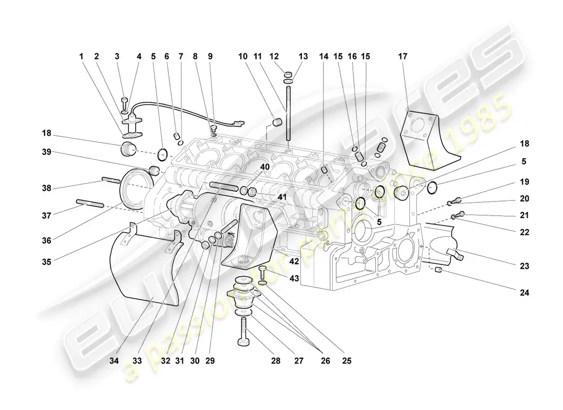 lamborghini murcielago coupe (2002) carter del carter diagrama de piezas