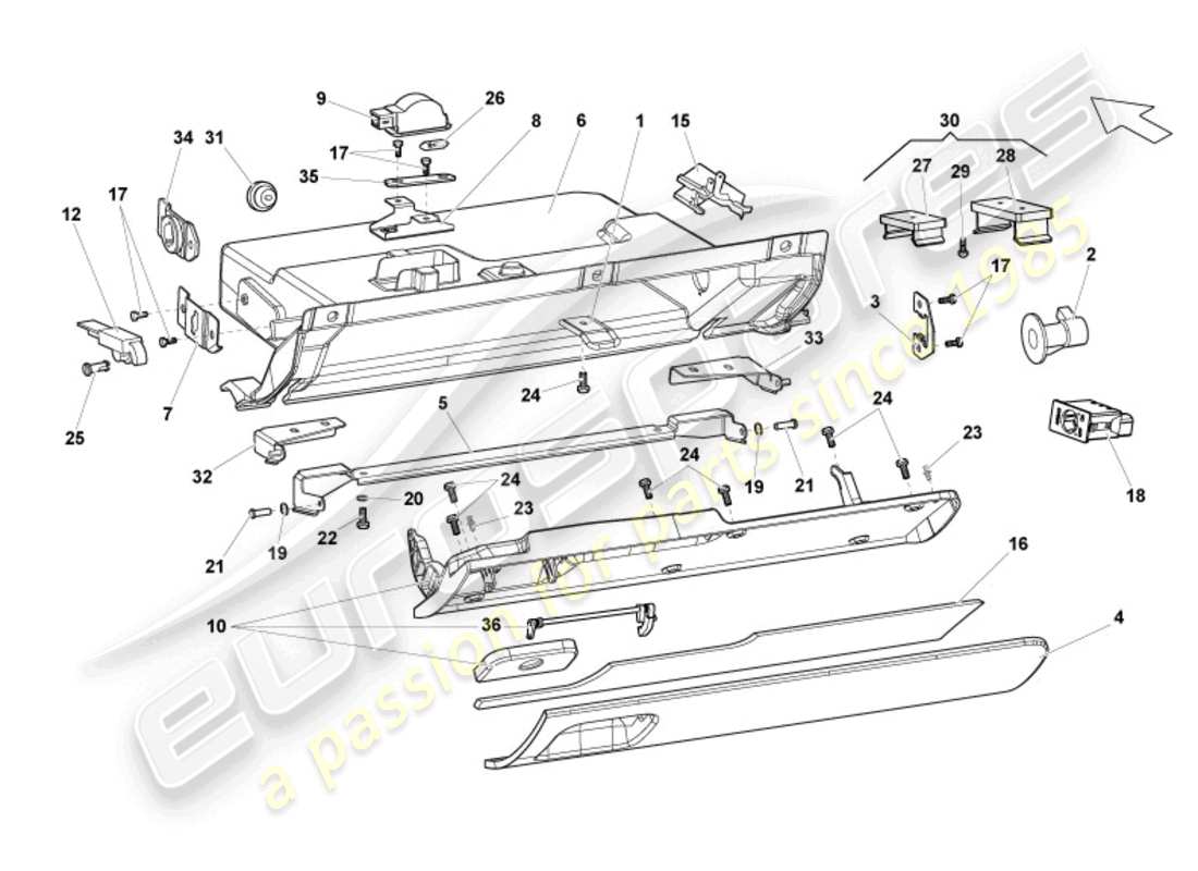 lamborghini lp560-4 coupe (2011) guantera diagrama de piezas