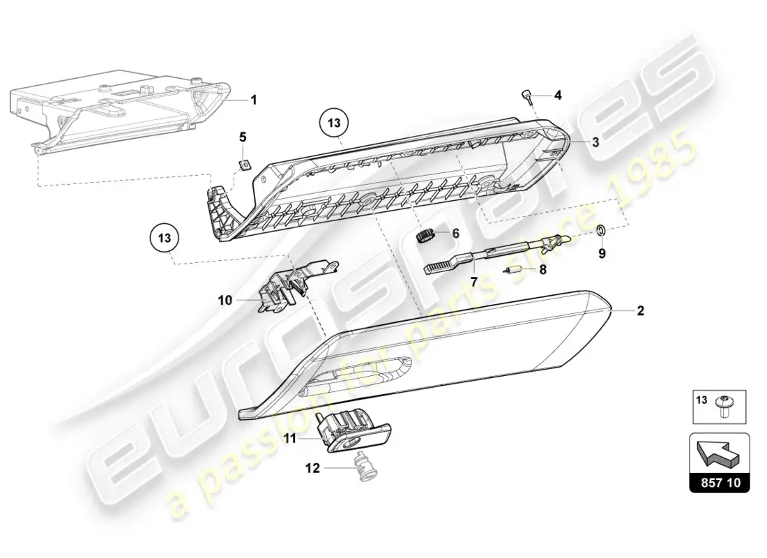 lamborghini lp700-4 coupe (2012) guantera diagrama de piezas