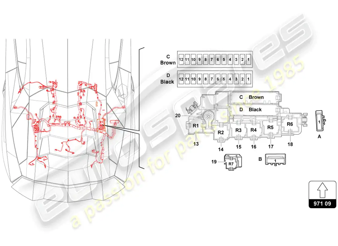 lamborghini lp720-4 coupe 50 (2014) diagrama de piezas de fusibles