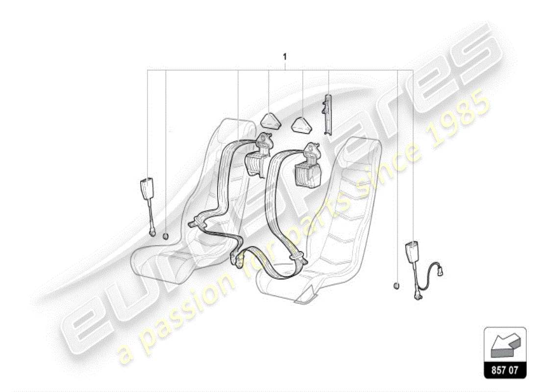 lamborghini diablo vt (1999) cinturones de seguridad diagrama de piezas