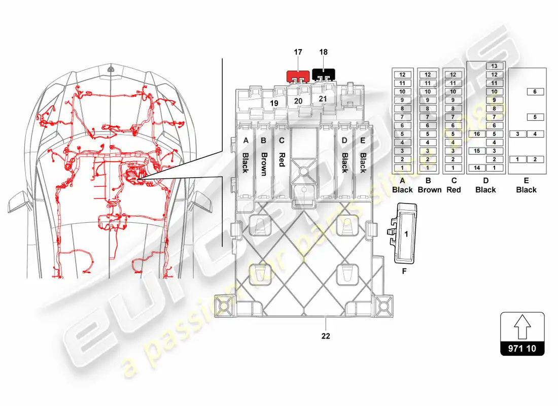 lamborghini centenario coupe (2017) fusibles diagrama de piezas