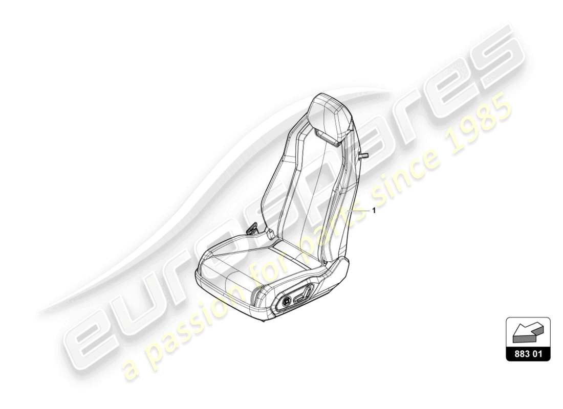 lamborghini urus performante (2024) asientos traseros diagrama de piezas